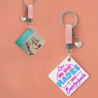 Llavero "Eres una gran madre y una súper abuela"