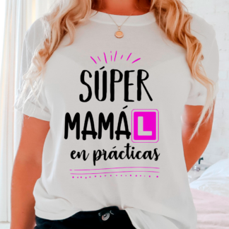 camiseta Súper mamá en prácticas