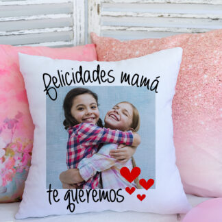 Cojín personalizado para felicitar a mamá