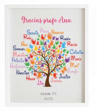 Lámina personalizada para profes manos