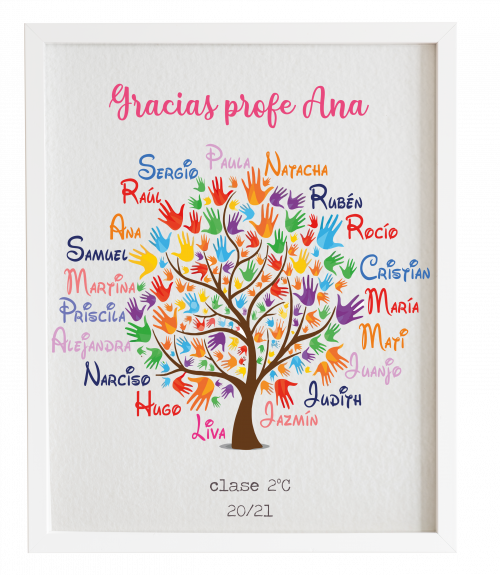 Lámina personalizada para profes manos