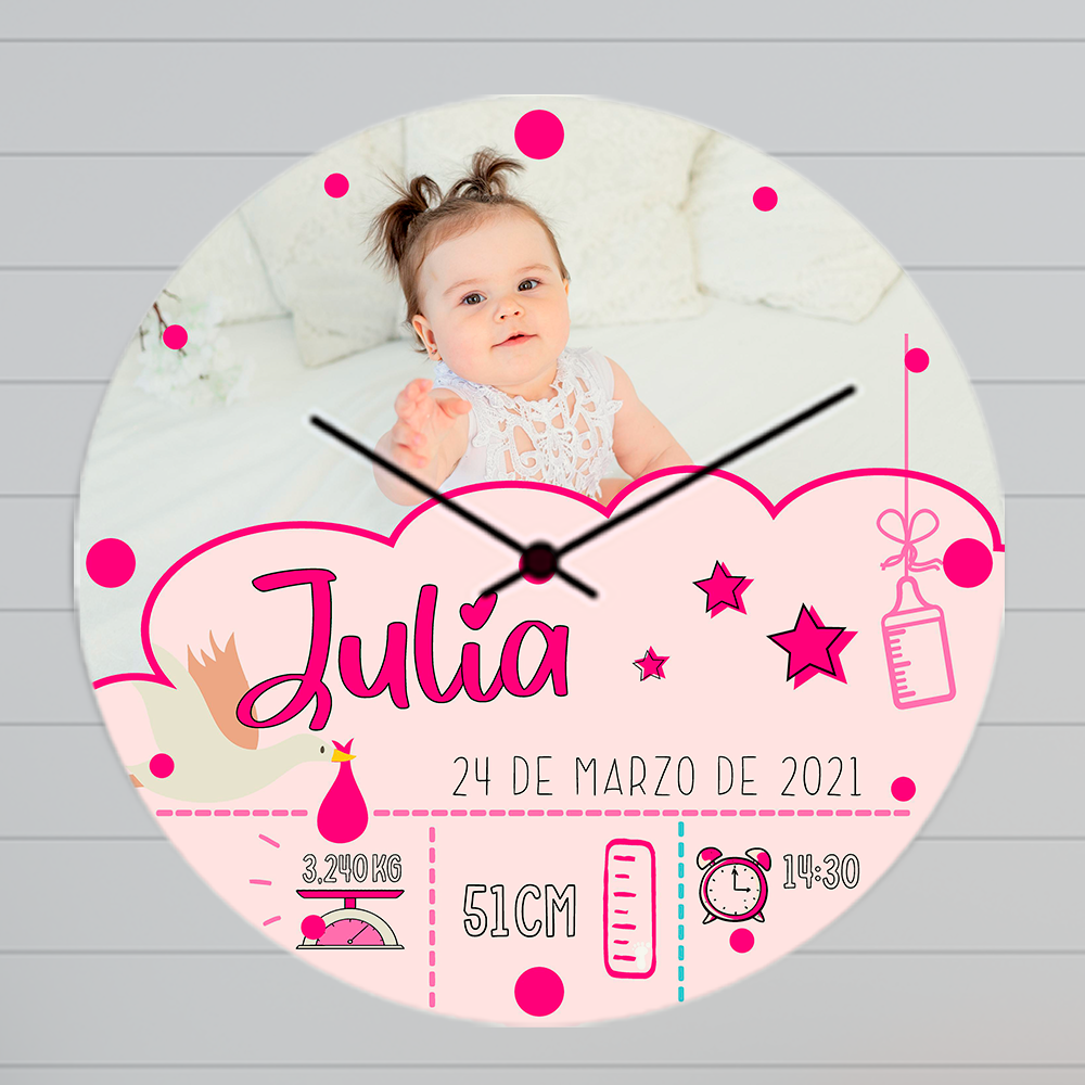 Reloj personalizado con natalicio - Imagen 2