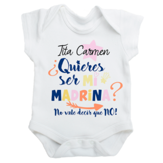 Body personalizado "Tita, Quieres ser mi madrina?"