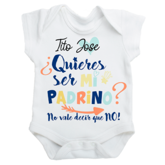 Body personalizado "Tito, Quieres ser mi padrino?"