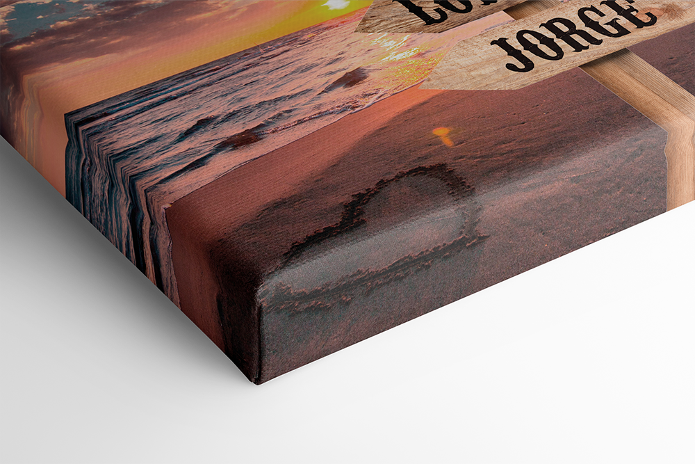 Lienzo personalizado con nombres "Paisaje playa" - Imagen 2