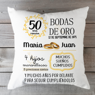 Cojín personalizado aniversario