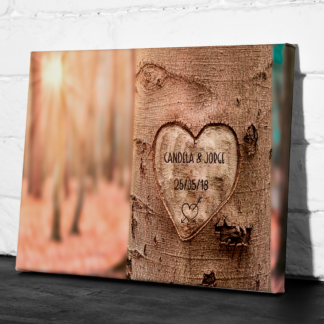 Lienzo personalizado con nombres "Corteza árbol"