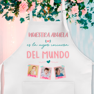Delantal personalizado "Nuestra abuela es la mejor cocinera"