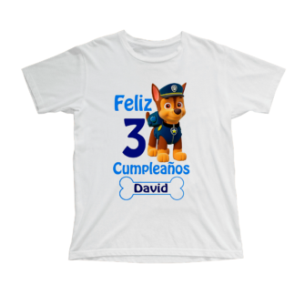 Camiseta cumpleaños patrulla canina (niño)