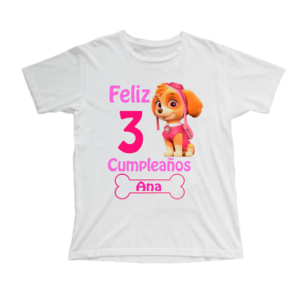 Camiseta cumpleaños patrulla canina (niña)