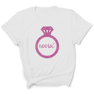 Camiseta Rosa glitter "Novia"