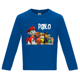 Camiseta manga Patrulla canina personajes