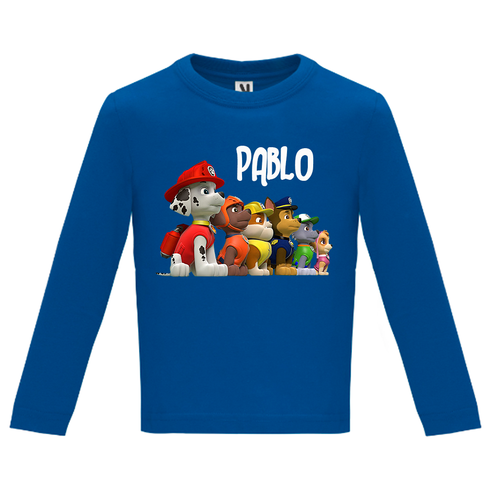 Camiseta manga Patrulla canina personajes