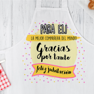 Delantal personalizado "Para la mejor compañera del mundo"