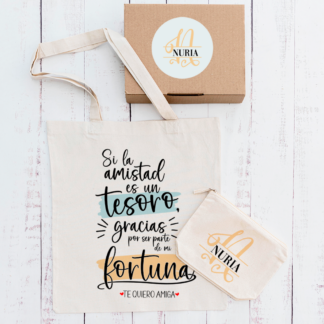 Tote Bag + Neceser "Si la amistad es un tesoro"