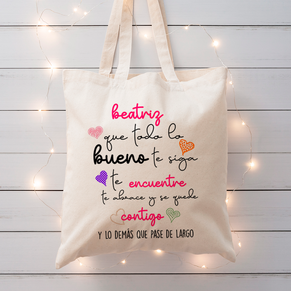 Tote Bag + Neceser "Que todo lo bueno te siga" - Imagen 2