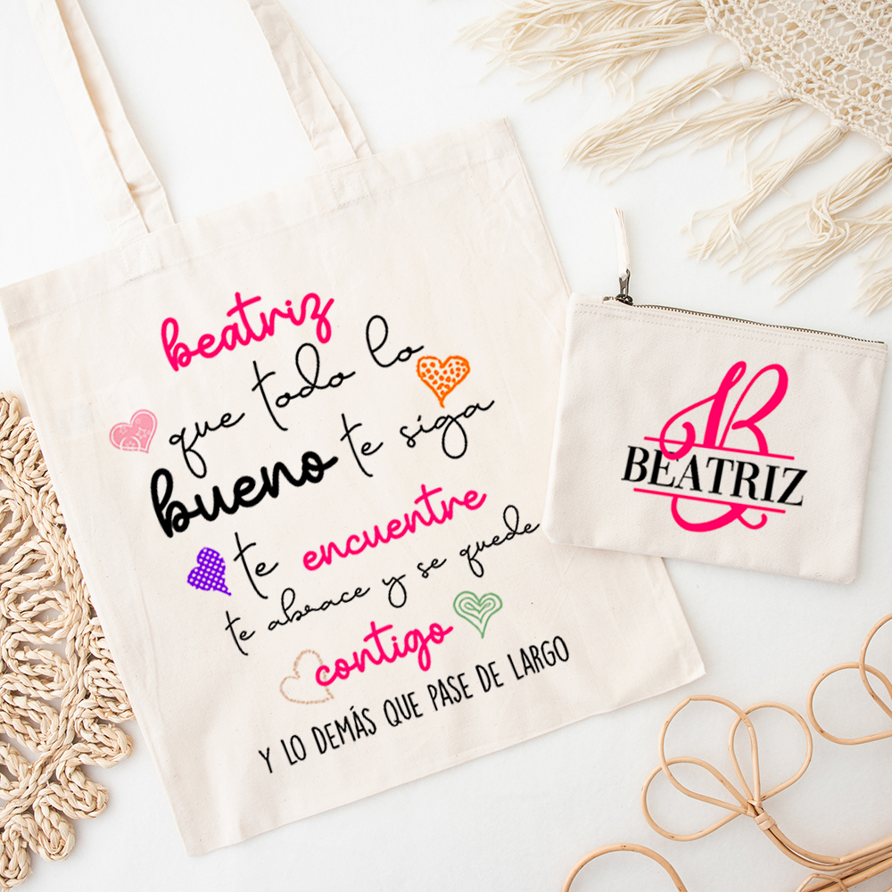 Tote Bag + Neceser "Que todo lo bueno te siga" - Imagen 3