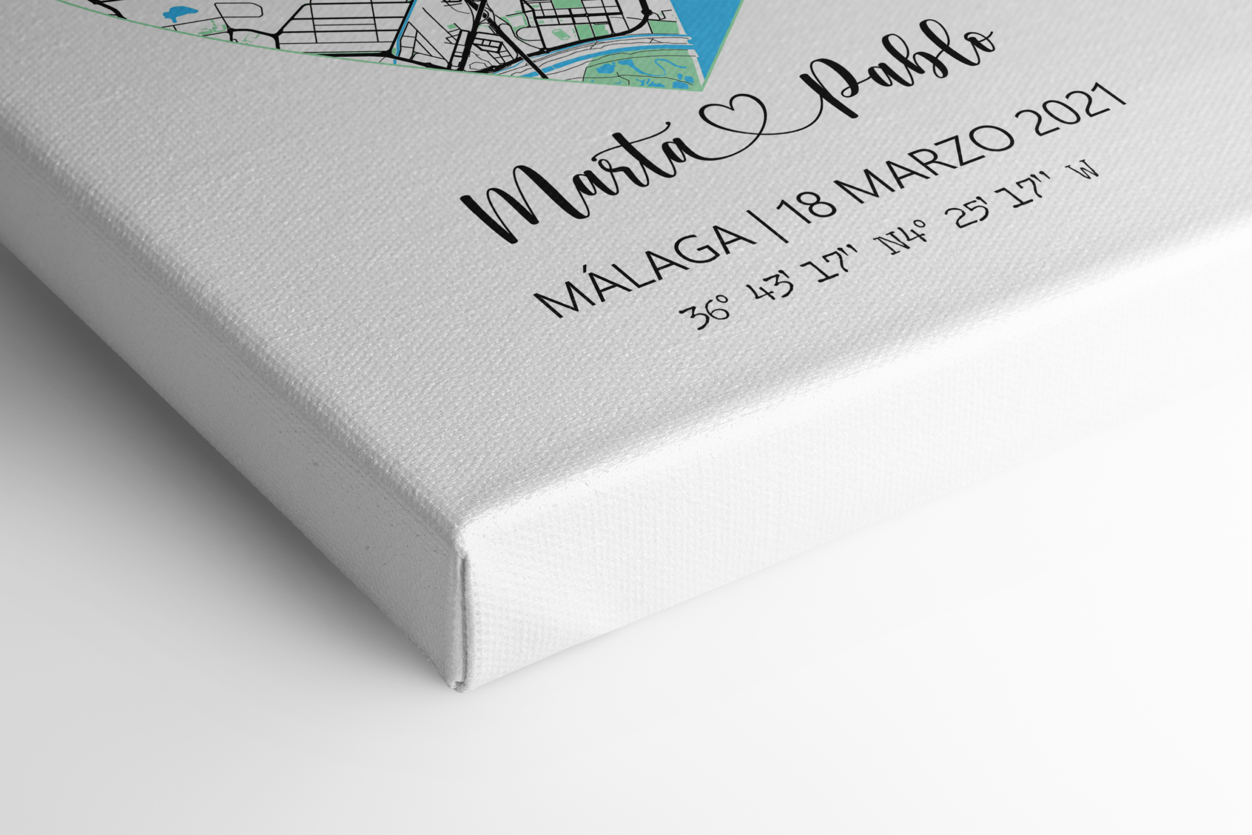 Lienzo personalizado "Corazón ubicación" - Imagen 5