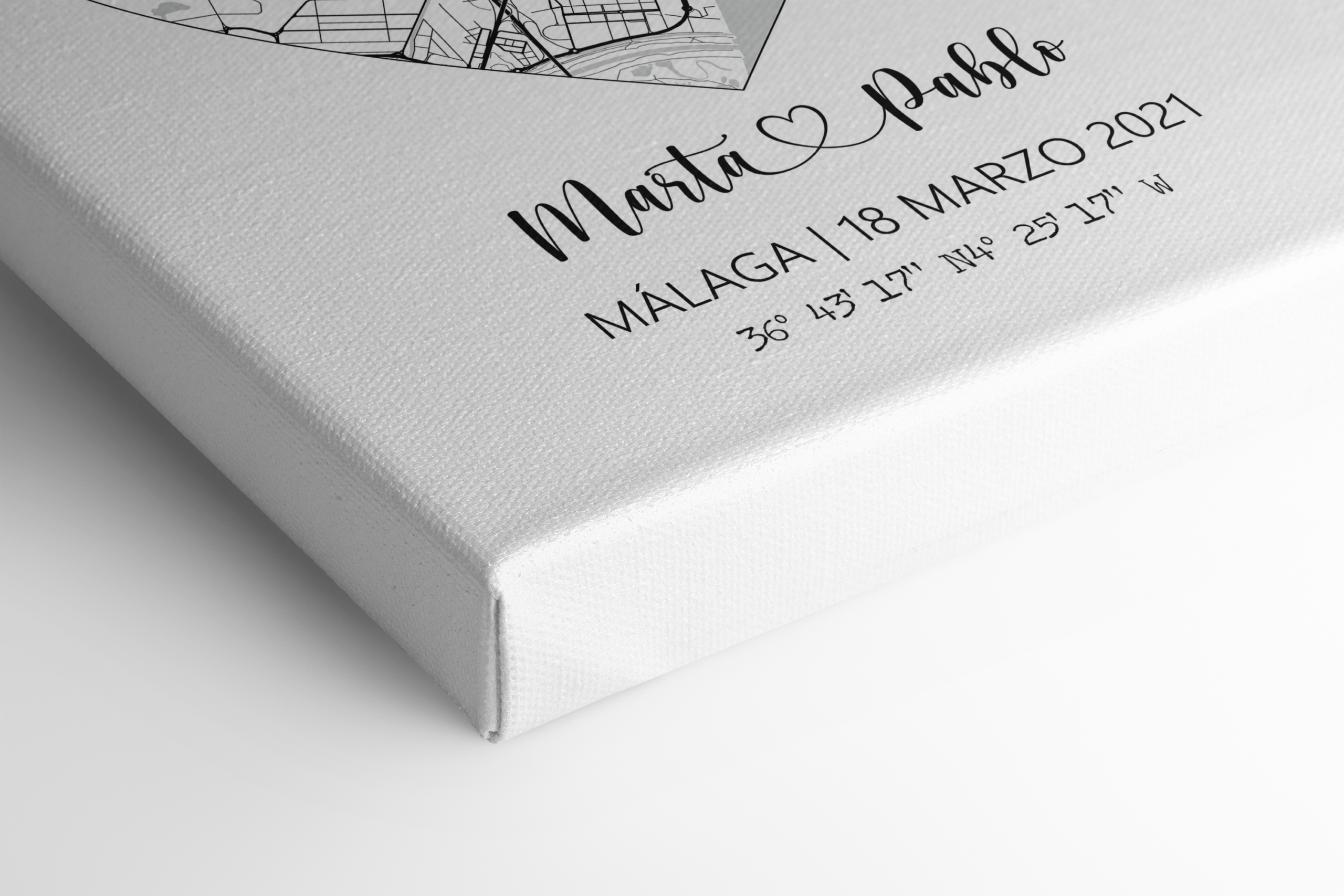 Lienzo personalizado "Corazón ubicación" - Imagen 4