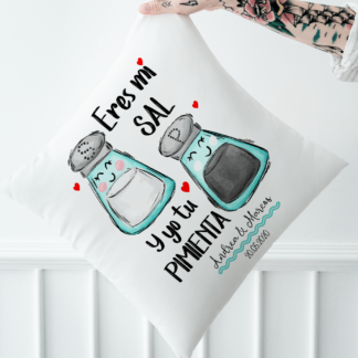 Cojín "Sal y pimienta"