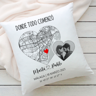 Cojín Ubicación con foto