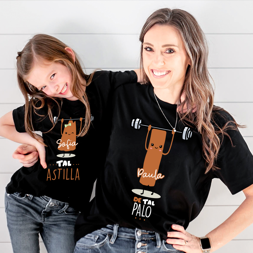 Pack de camisetas "De tal palo tal astilla Fitness"