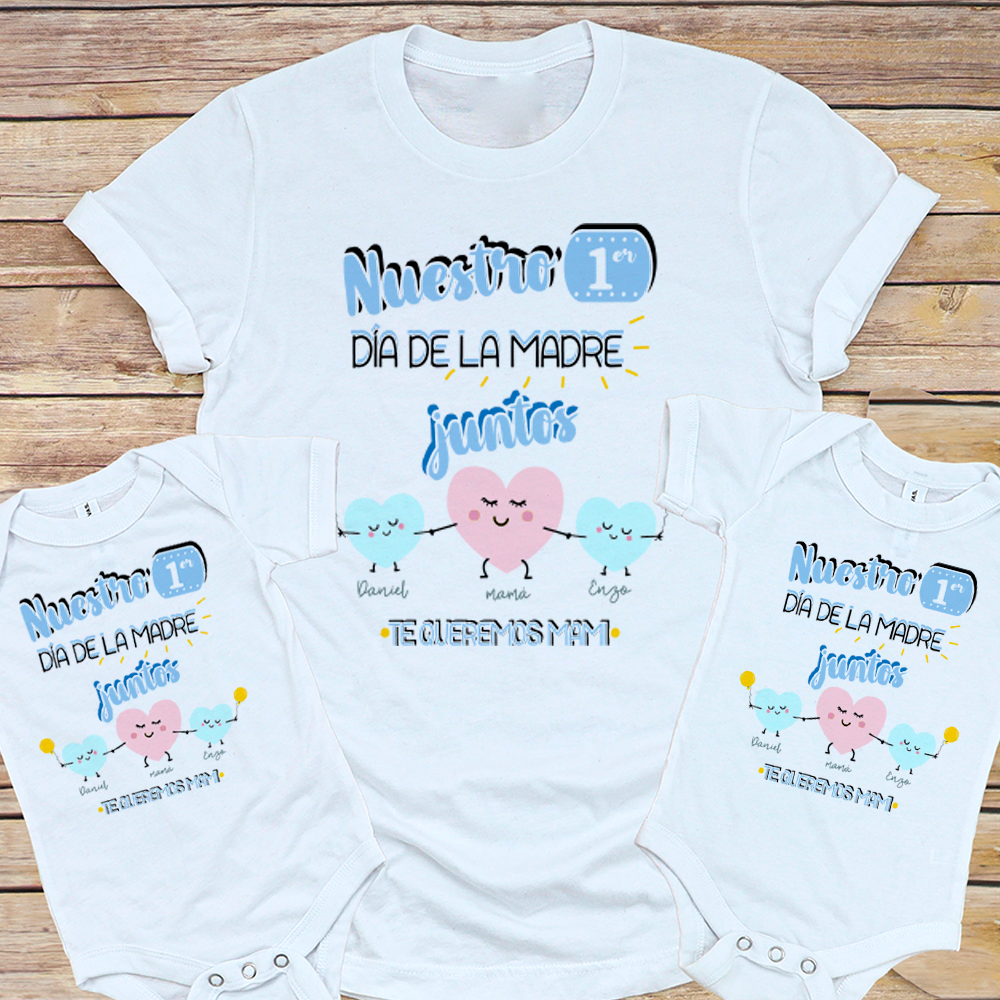 Pack mamá y mellizos "Nuestro primer día de la madre junt@s, corazones" - Imagen 2