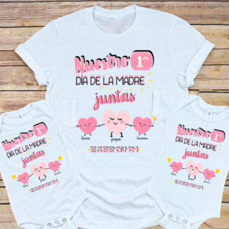 Pack mamá y mellizos "Nuestro primer día de la madre junt@s, corazones"