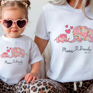 camisetas “madre hija elefantes”