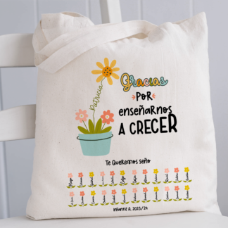 Tote bag "Gracias por enseñarnos a crecer"