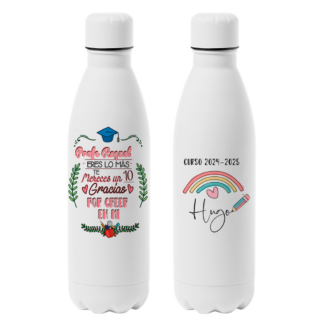 Botella personalizada "Profe eres lo más"