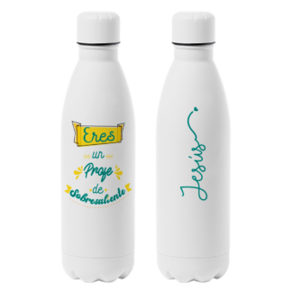 Botella personalizada "Eres un profe de sobresaliente"