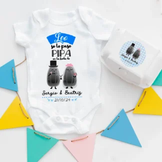 body personalizado «Se lo pasó pipa en la boda de…»