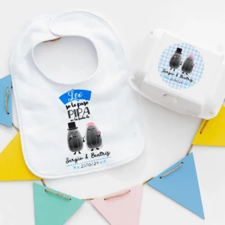 Babero personalizado "Se lo pasó pipa en la boda de..."