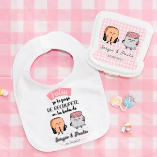 Babero personalizado "Se lo pasó de rechupete en la boda de..."