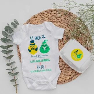 body personalizado «Esta boda es la pera limonera»