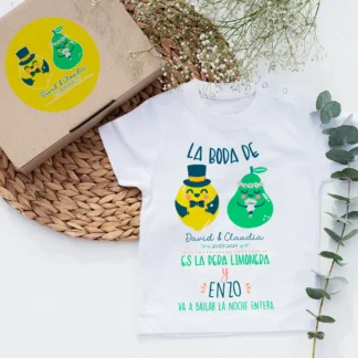 Camiseta personalizada "Esta boda es la pera limonera"